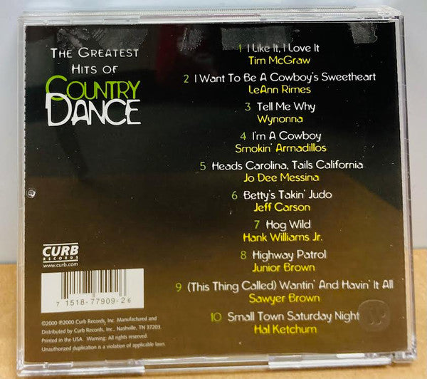 Various : The Greatest Hits Of Country Dance (CD, Comp, RE)