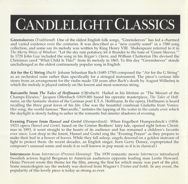 The London Promenade Orchestra : Candlelight Classics (CD, Comp, RM)
