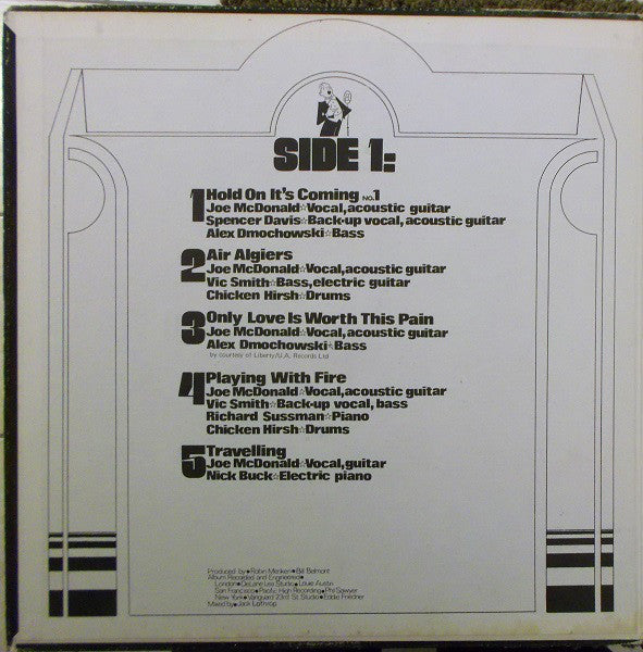 Country Joe McDonald : Hold On, It's Coming (LP, Album, Club, Pre)