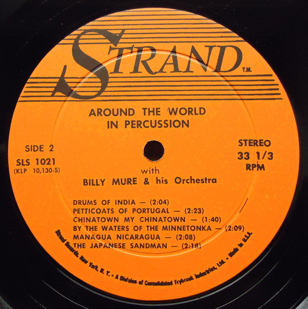 Billy Mure And Orchestra - Around The World In Percussion (LP) (G+) - Endless Media