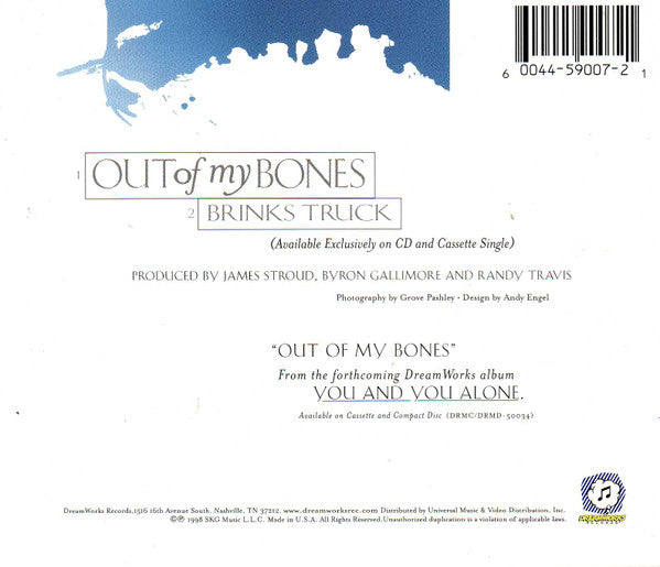 Randy Travis : Out Of My Bones (CD, Single)
