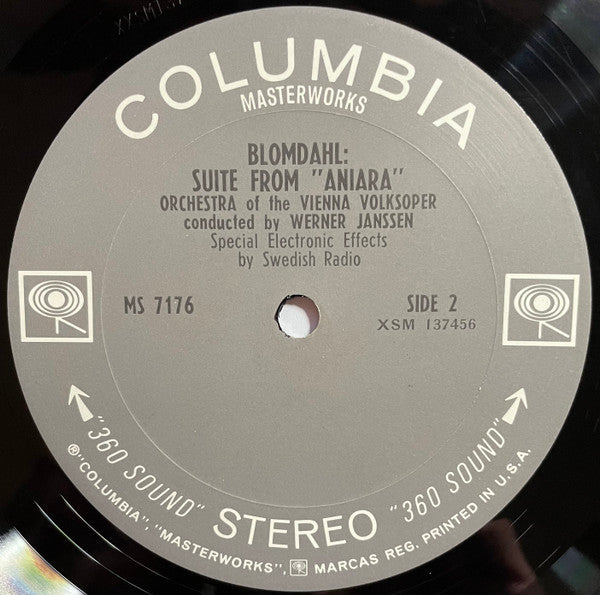 Eugene Ormandy / The Philadelphia Orchestra / Leonard Bernstein / New York Philharmonic / Werner Janssen / Wiener Volksopernorchester : Selections From "2001: A Space Odyssey" / Suite From "Aniara" (LP, Comp)