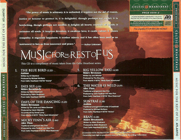 Various : Music For The Rest Of Us (CD, Comp, Promo)