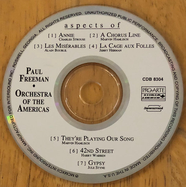 Paul Freeman (3), Orchestra Of The Americas : Aspects Of The Broadway 4 (CD, Comp)