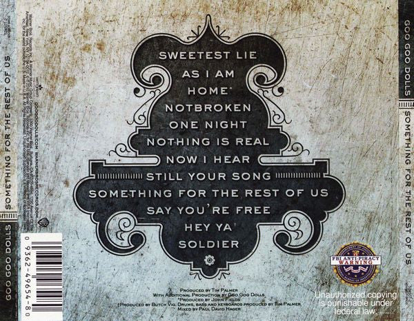 Goo Goo Dolls : Something For The Rest Of Us (CD, Album)