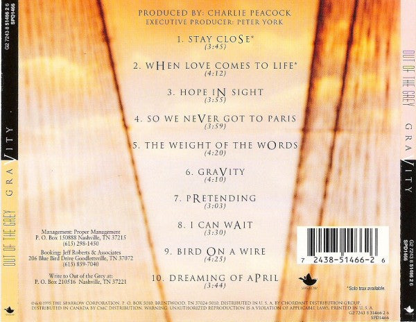 Out Of The Grey : Gravity (CD, Album)