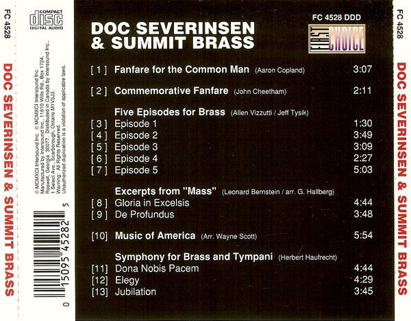 Doc Severinsen & Summit Brass : Doc Severinsen & Summit Brass (CD, Album)