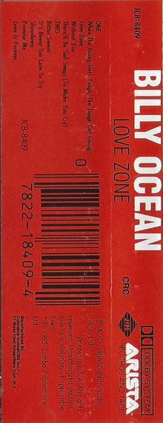 Billy Ocean : Love Zone (Cass, Album, Club, CRC)
