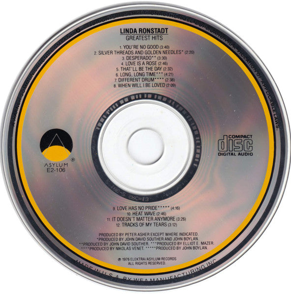 Linda Ronstadt : Greatest Hits (CD, Comp, RE, All)