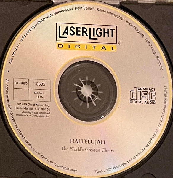 Various : The World's Greatest Choirs - Hallelujah (CD, Comp)