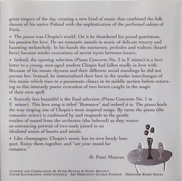 Frédéric Chopin : Chopin And Champagne (Set Your Mood For Romance) (CD, Comp, Club)