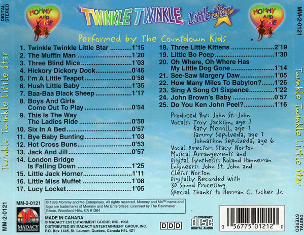 The Countdown Kids : Twinkle Twinkle Little Star (Sing-A-Long Collection) (CD)