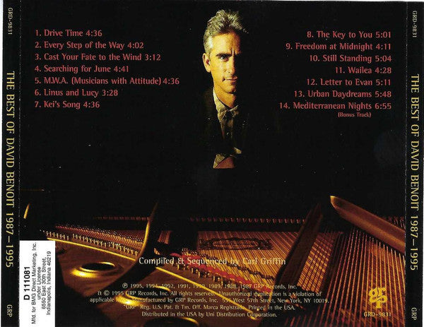 David Benoit : The Best Of David Benoit 1987-1995 (CD, Comp, Club)