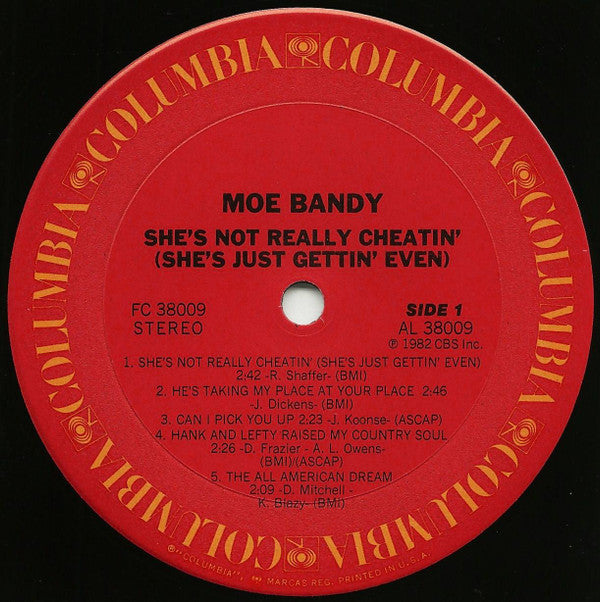 Moe Bandy - She's Not Really Cheatin' (She's Just Gettin' Even) (LP) (VG+) - Endless Media