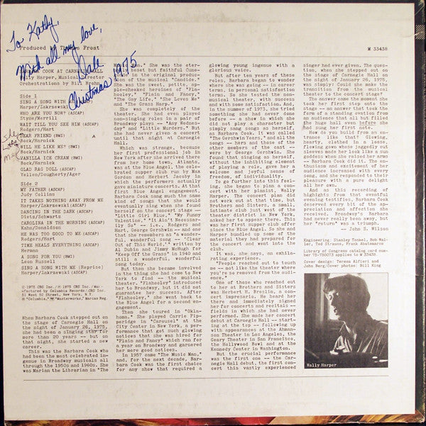 Barbara Cook - Barbara Cook At Carnegie Hall (LP) (VG) - Endless Media