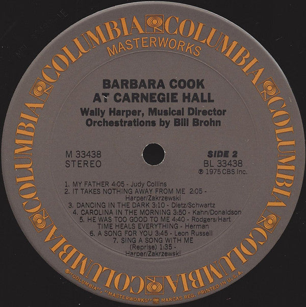 Barbara Cook - Barbara Cook At Carnegie Hall (LP) (VG) - Endless Media