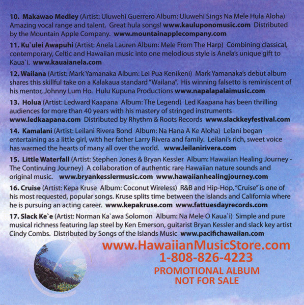 Various : Paradise Music - Kaua'i Hawaiian Music Store Collection Vol. 3 (CD, Album, Comp, Promo)