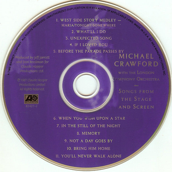 Michael Crawford With The London Symphony Orchestra - Songs From The Stage And Screen (CD) (VG+) - Endless Media