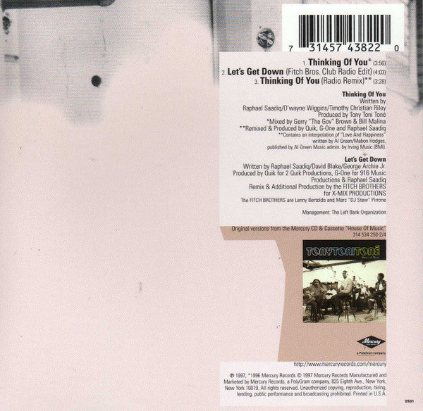 Tony! Toni! Toné! : Thinking Of You (CD, Single)