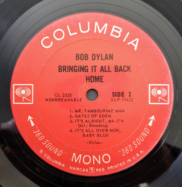 Bob Dylan : Bringing It All Back Home (LP, Album, Mono, RE, RP, Pit)