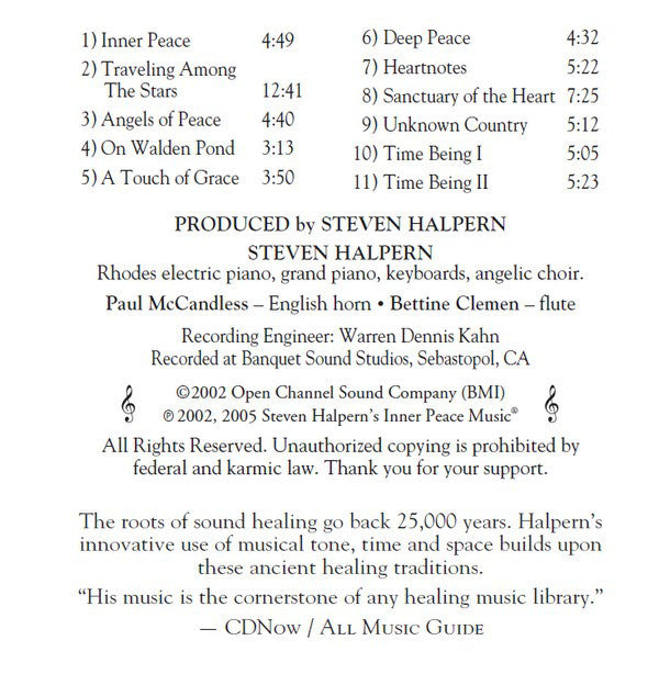 Steven Halpern : Inner Peace (CD, Album)