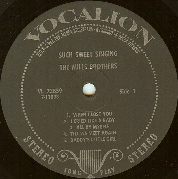 The Mills Brothers : Such Sweet Singin' (LP, Comp)
