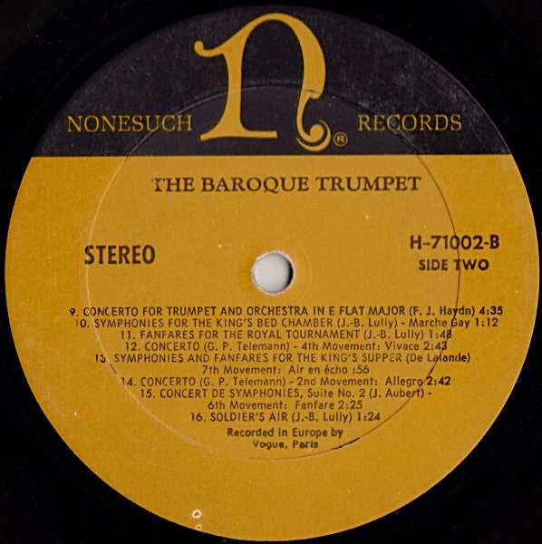 Various - The Baroque Trumpet (LP) (VG) - Endless Media
