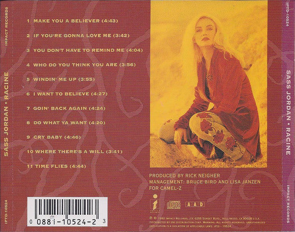 Sass Jordan : Racine (CD, Album)
