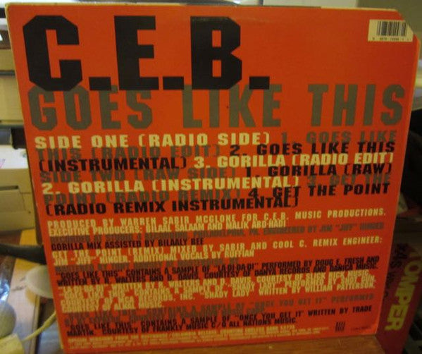 C.E.B. - Goes Like This (12") (VG) - Endless Media