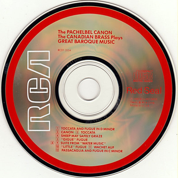 The Canadian Brass : The Pachelbel Canon: The Canadian Brass Plays Great Baroque Music (CD, Album, RE)