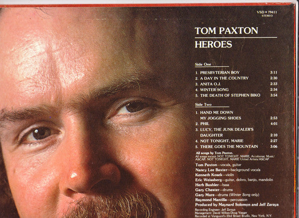 Tom Paxton : Heroes (LP, Album)