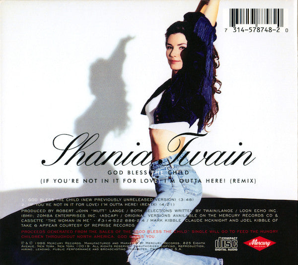 Shania Twain : God Bless The Child / (If You're Not In It For Love) I'm Outta Here! (Remix) (CD, Single)