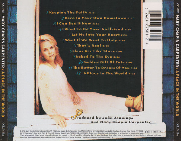 Mary Chapin Carpenter - A Place In The World (CD) (VG+) - Endless Media
