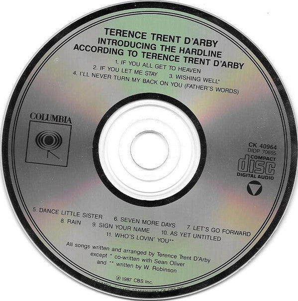 Terence Trent D'Arby : Introducing The Hardline According To Terence Trent D'Arby (CD, Album)