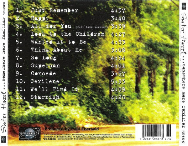 Sister Hazel - ...Somewhere More Familiar (CD) (VG) - Endless Media