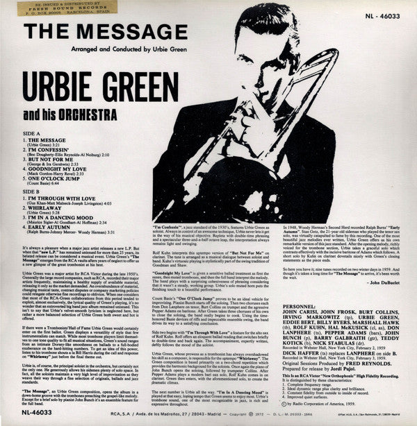 Urbie Green - The Message (LP) (VG+) - Endless Media