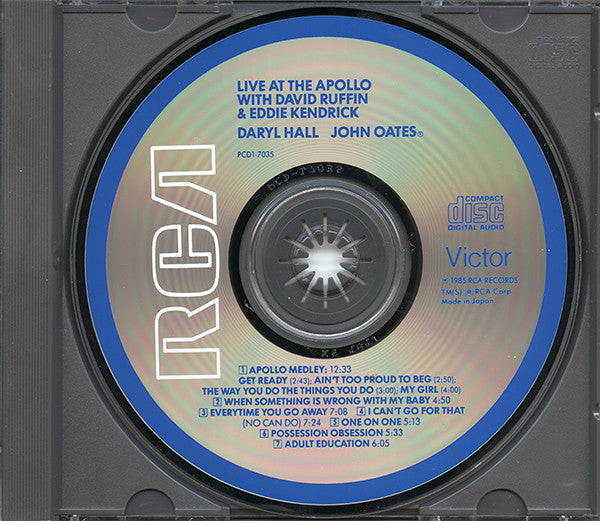 Daryl Hall & John Oates With David Ruffin & Eddie Kendricks : Live At The Apollo (CD, Album)