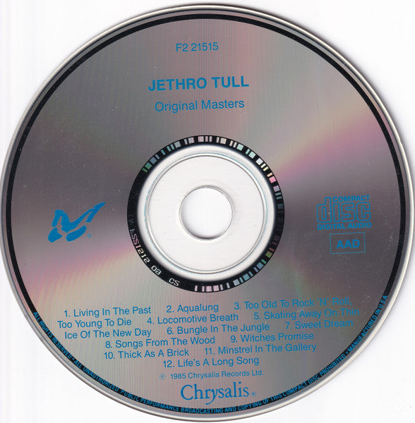 Jethro Tull : Original Masters (CD, Comp, Club, RE)