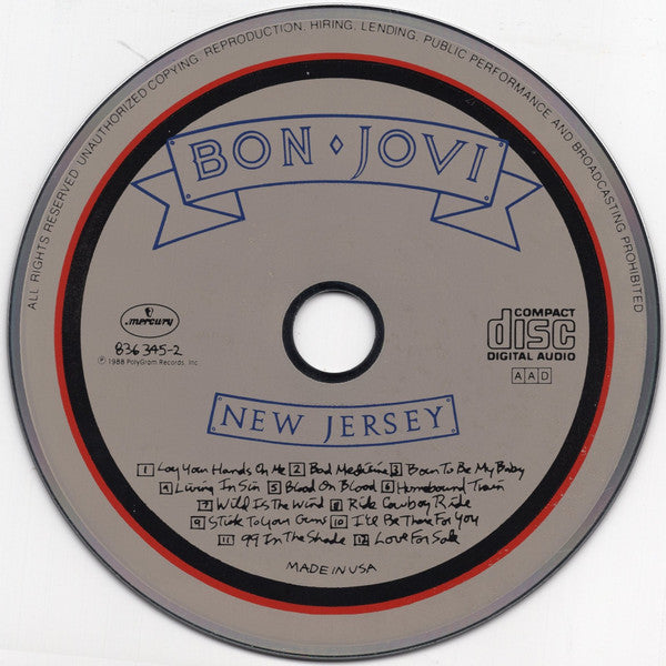 Bon Jovi : New Jersey (CD, Album)