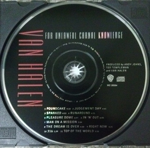 Van Halen : For Unlawful Carnal Knowledge (CD, Album, Club, ARC)