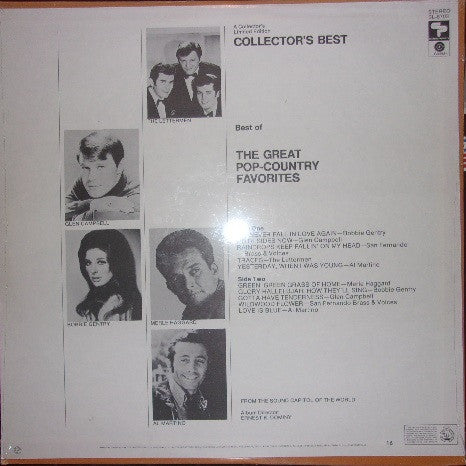 Various - Best Of The Great Pop-Country Favorites (LP) (G+) - Endless Media