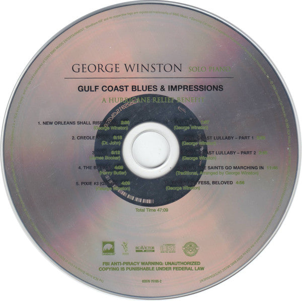 George Winston : Gulf Coast Blues & Impressions (A Hurricane Relief Benefit) (CD, Album)