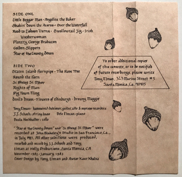 Tony Elman : Shakin' Down The Acorns (Cass, Album, RE)