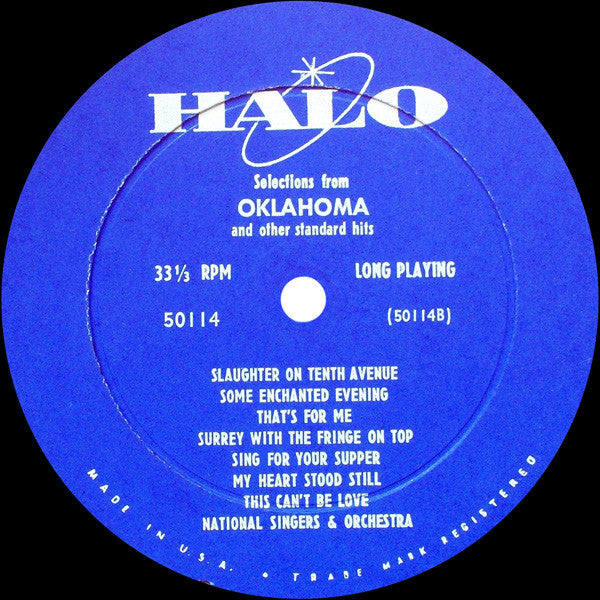 National Singers & National Orchestra : Selections From Oklahoma (And Other Standard Hits) (LP, Mono)