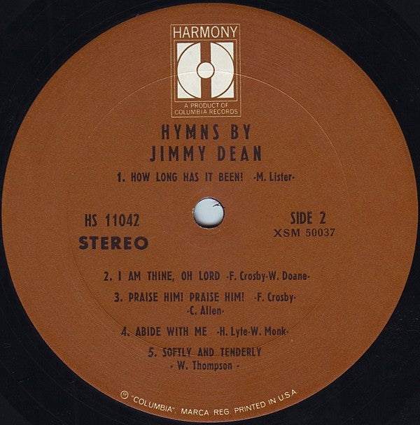Jimmy Dean - Hymns By Jimmy Dean (LP) (VG) - Endless Media