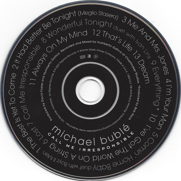 Michael Bublé : Call Me Irresponsible (CD, Album)