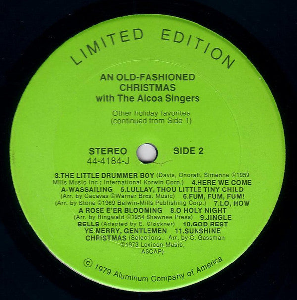 The Alcoa Singers : An Old-Fashioned Christmas With The Alcoa Singers (LP)