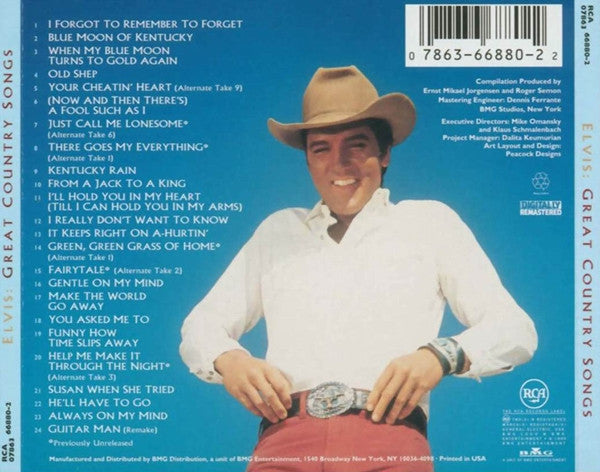 Elvis Presley : Great Country Songs (CD, Comp, RE)