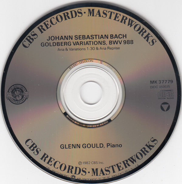 Johann Sebastian Bach - Glenn Gould : The Goldberg Variations (CD, Album, RP)