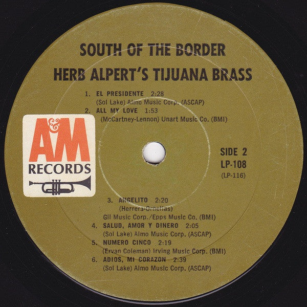 Herb Alpert & The Tijuana Brass - South Of The Border (LP) (VG) - Endless Media